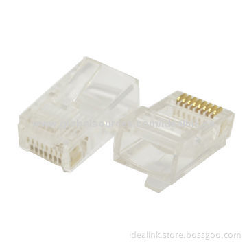 RJ45 Connectors, Use for Cat5 UTP Cable (8P8C) with Gold-plated Fu, 3, 15, 30, 50u